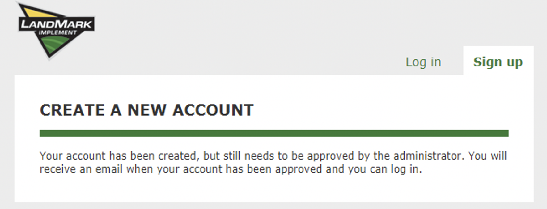 signup complete message