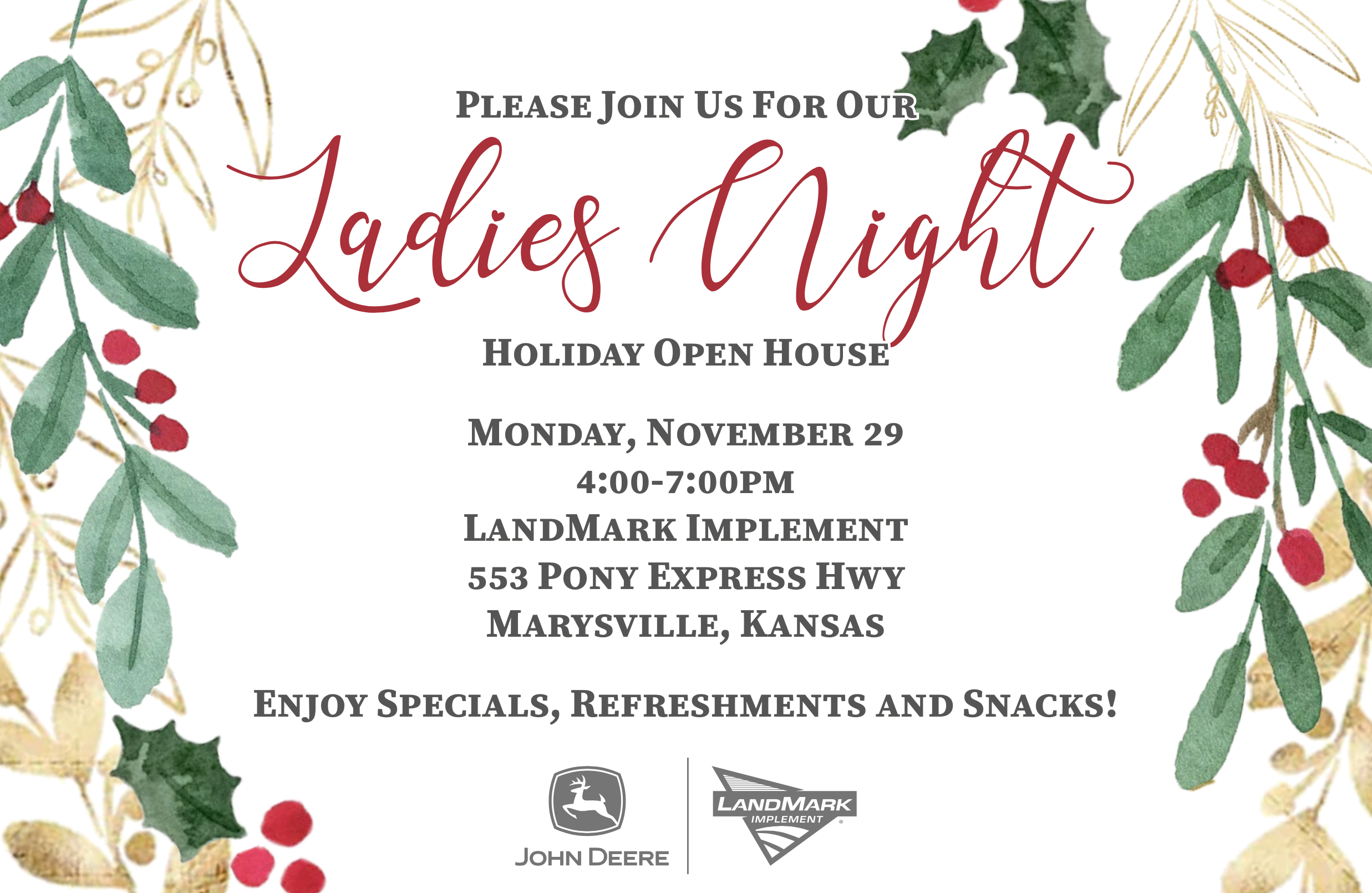 Marysville Ladies Night Invitation