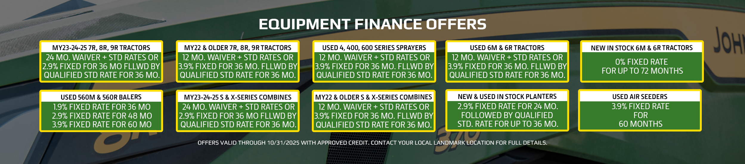 October 2025 Finance Offers